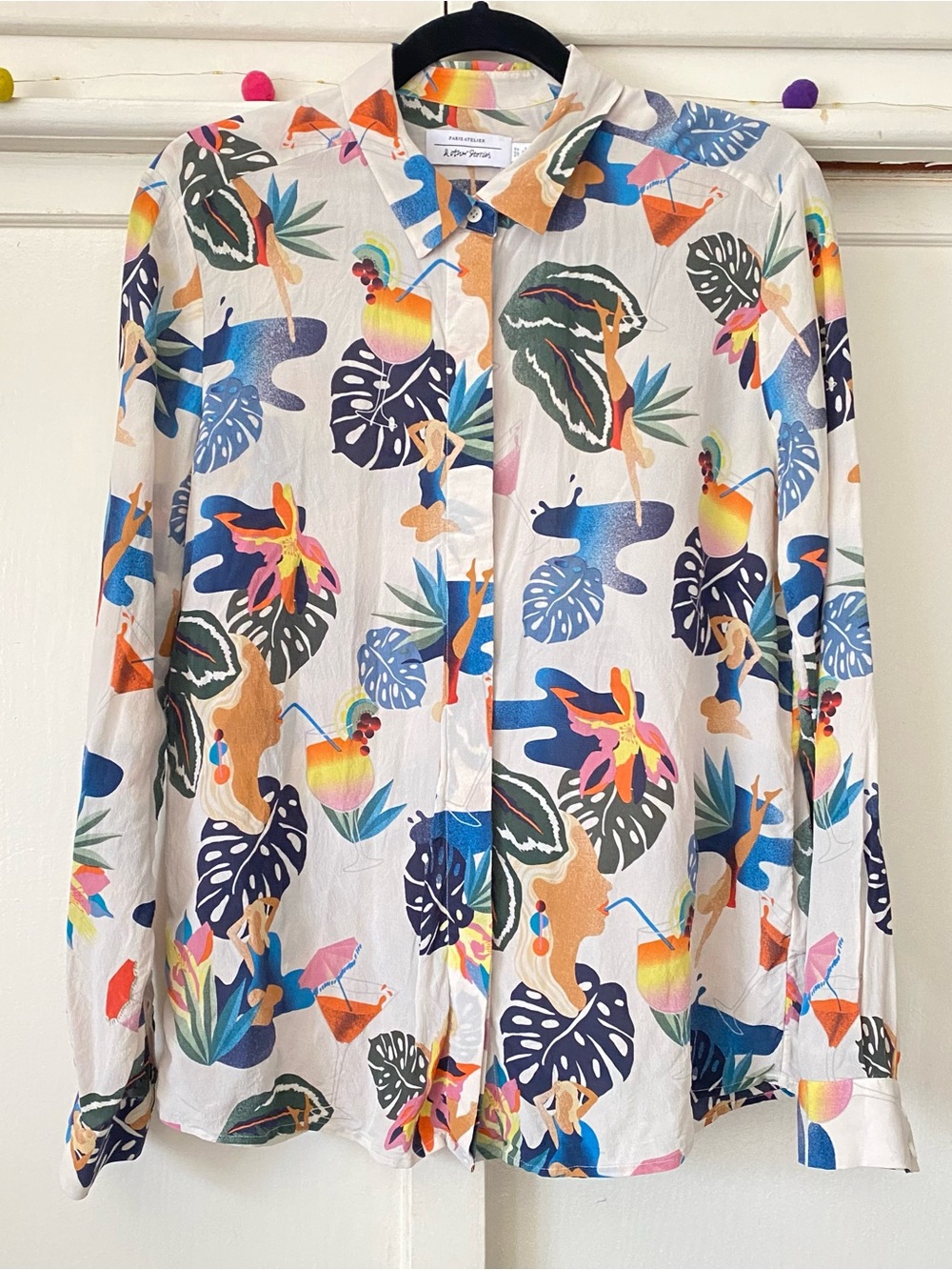 & Other Stories Multicolor Tropical Button Up Shirt
